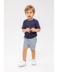 Pack of 10 striped denim shorts