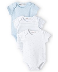 Pack of 6 blue bodysuits