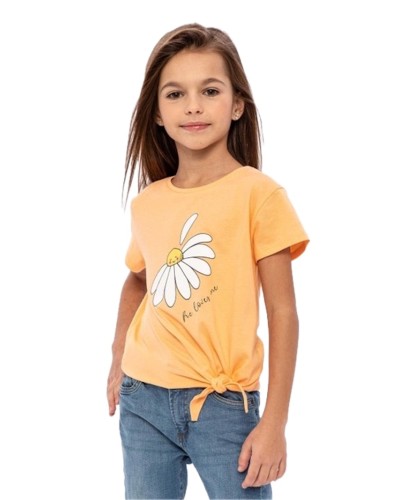 Yellow tie-front t-shirt
 Size-3-4 years