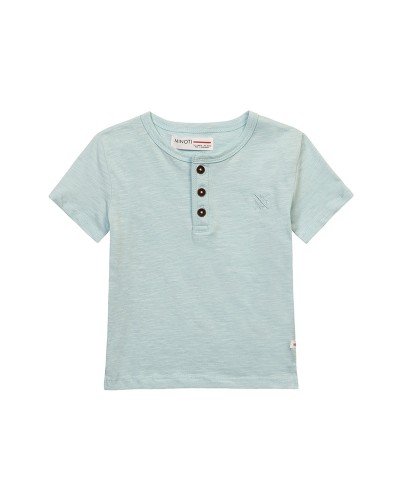 T-shirt Henley Bleu